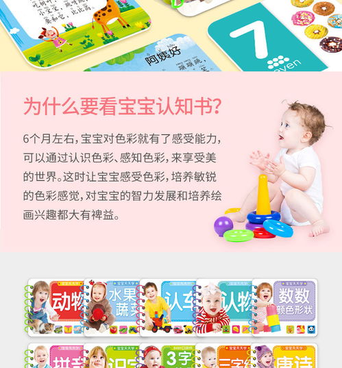 婴幼儿童识字图 0-3岁宝宝的撕不烂早教启蒙卡片